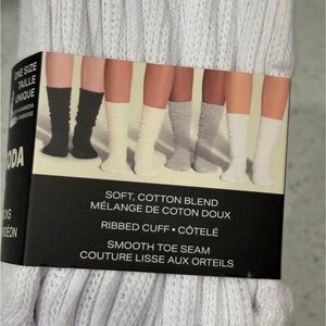 White Cotton Blend Socks